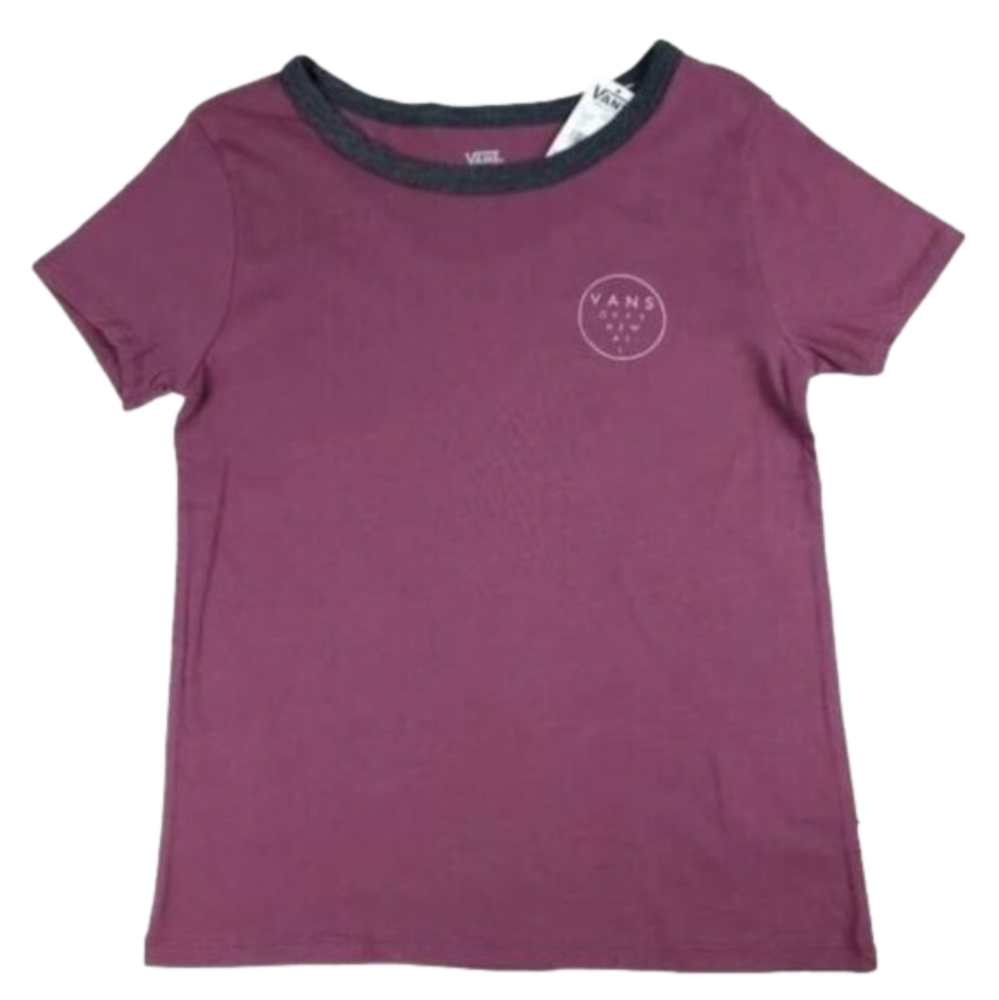 NWT!‎ Vans Women's Ring Around Tee Maroon/Medium